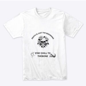 Chill to the Bone White Graphic Tee